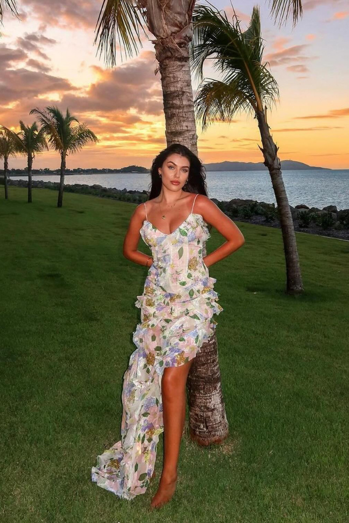 Callira - Ruffled Floral Dress