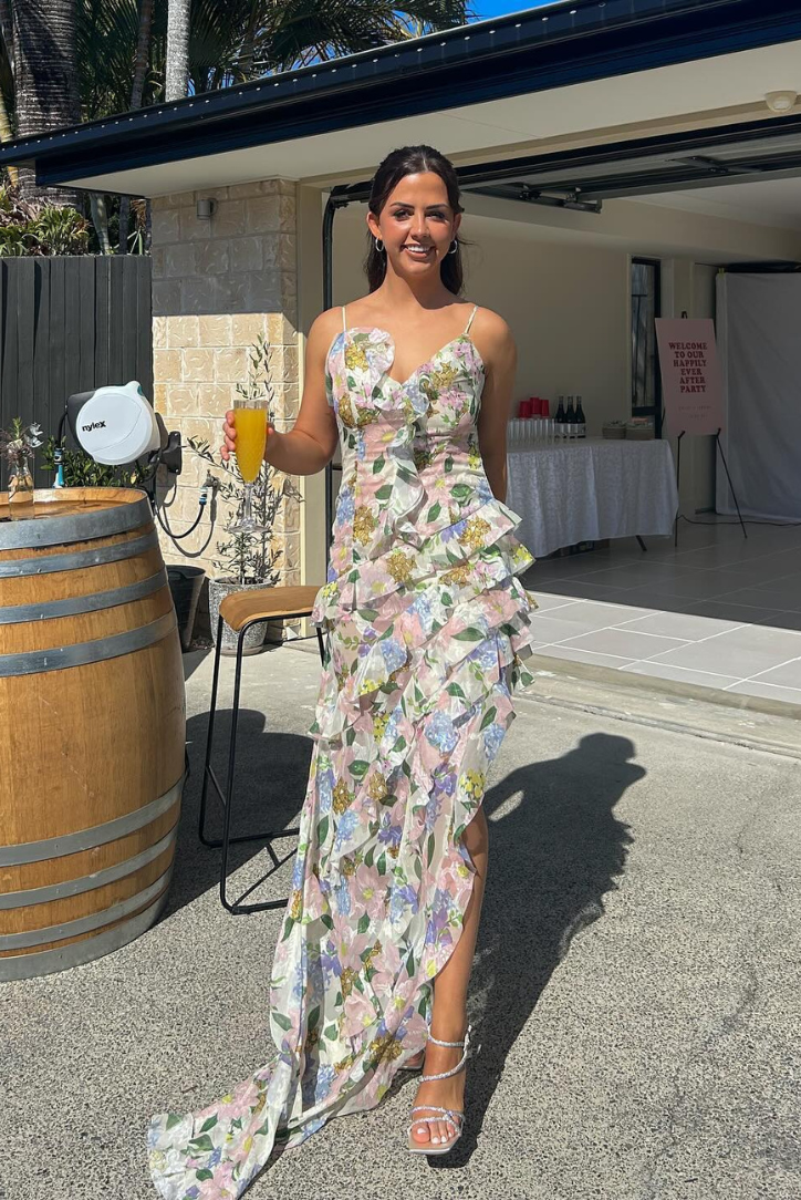 Callira - Ruffled Floral Dress