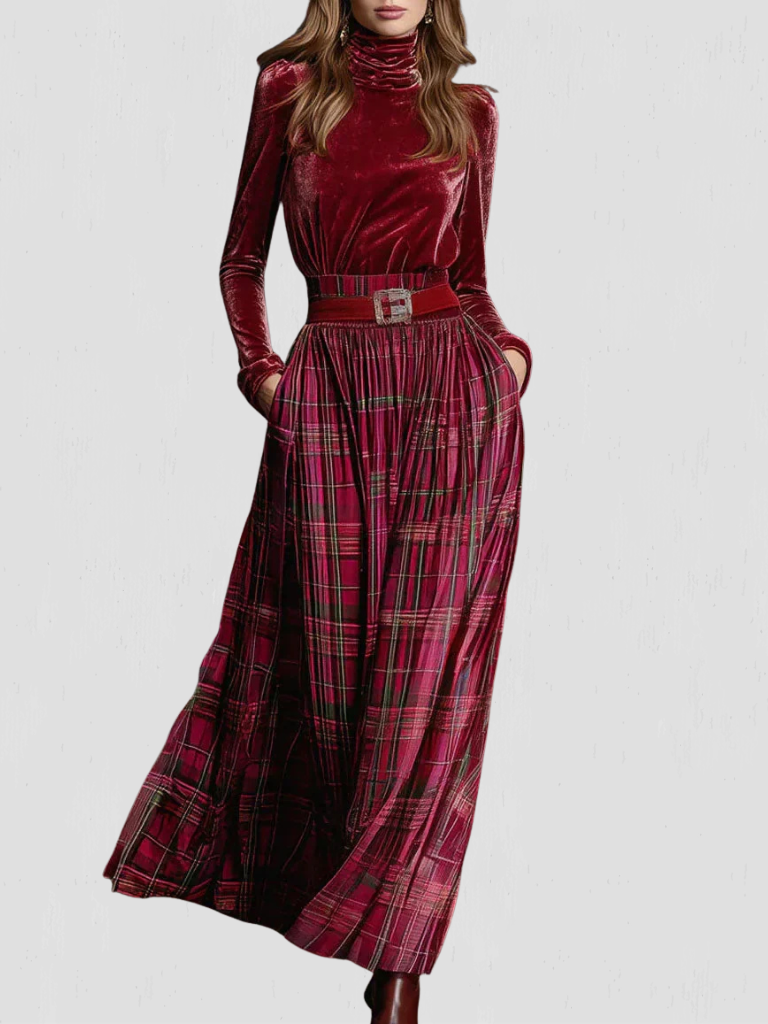 Evelyne - Classic Plaid Dress